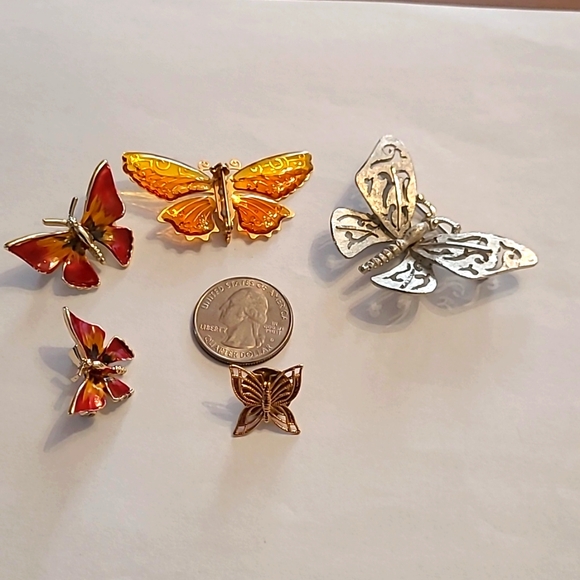 Lot Vtg. Butterfly Brooches/Pins - Picture 9 of 11